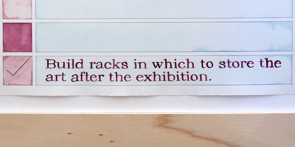 Exhibition: To Do performed as a musical score