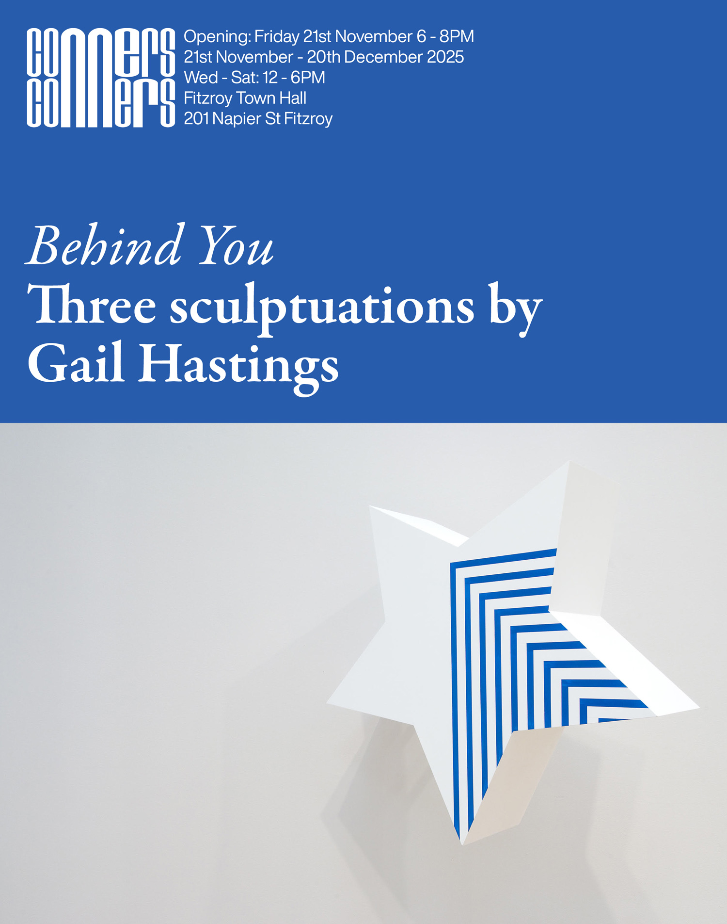 Behind You:
Three sculptuations
by Gail Hastings